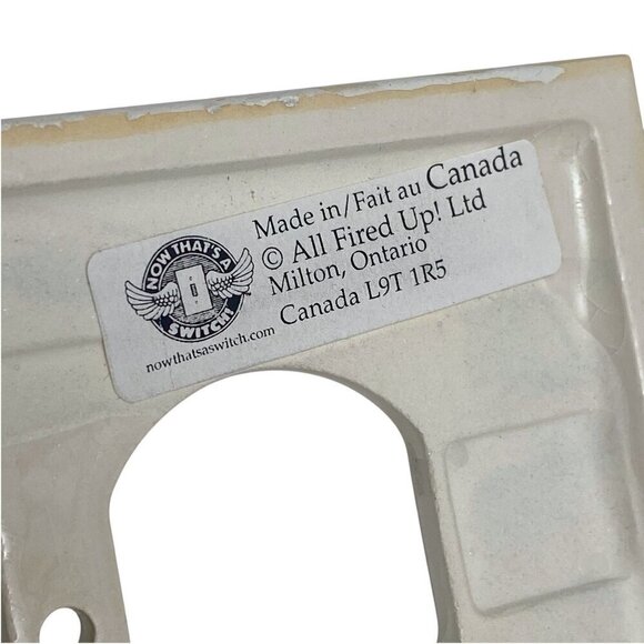 Ceramic Switchplate Pink Roses Made in Canada Single Toggle - Picture 6 of 6